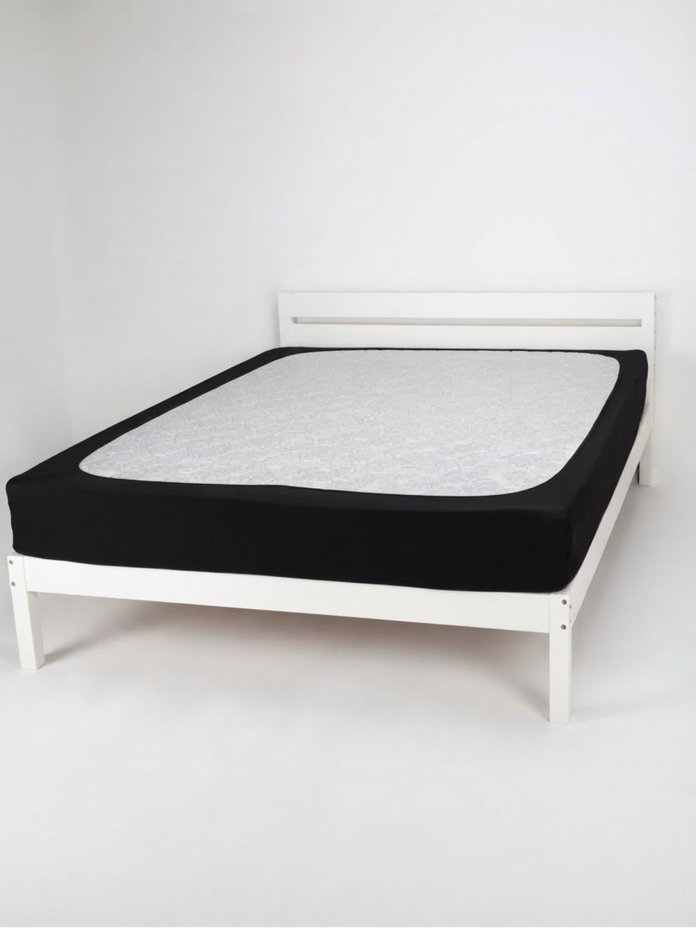 Barossa Design (Amazon) StretchWrap Bed Frame Skirt Cover in Black | Queen